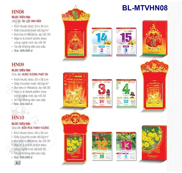 Top 50+ mẫu lịch bloc tài lộc không thể bỏ lỡ khi đặt in lịch tết 