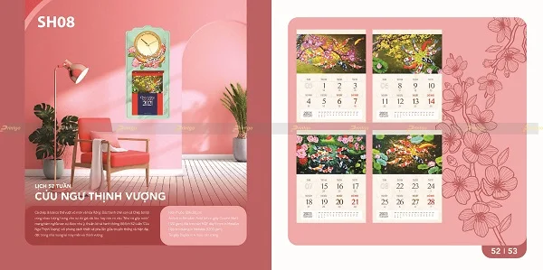 Bộ sưu tập mẫu lịch tết chủ đề Thịnh vượng sáng tạo và độc đáo