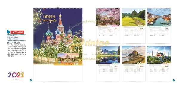 Bộ sưu tập lịch tết Sắc màu thế giới ấn tượng nhất năm 2021