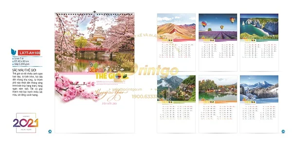 Bộ sưu tập lịch tết Sắc màu thế giới ấn tượng nhất năm 2021