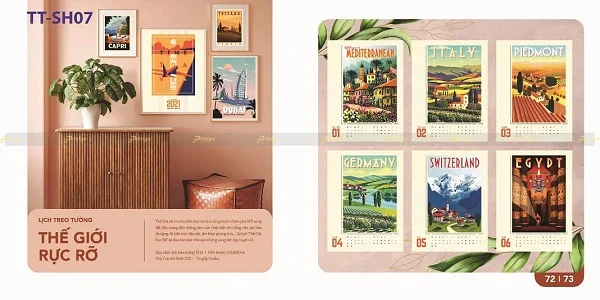 Bộ sưu tập lịch tết Sắc màu thế giới ấn tượng nhất năm 2021