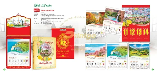 Bộ sưu tập lịch tết Sắc màu thế giới ấn tượng nhất năm 2021