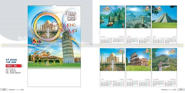 Bộ sưu tập lịch tết Sắc màu thế giới ấn tượng nhất năm 2021