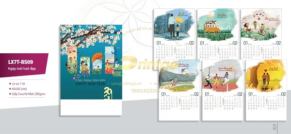 Khám phá kho mẫu lịch tết Cuộc sống tươi đẹp ý nghĩa nhất 