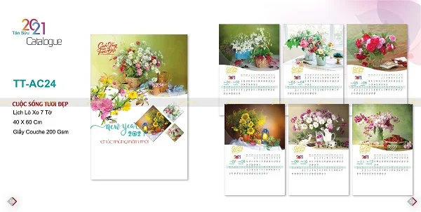 Khám phá kho mẫu lịch tết Cuộc sống tươi đẹp ý nghĩa nhất 