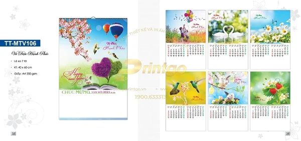 Khám phá kho mẫu lịch tết Cuộc sống tươi đẹp ý nghĩa nhất 