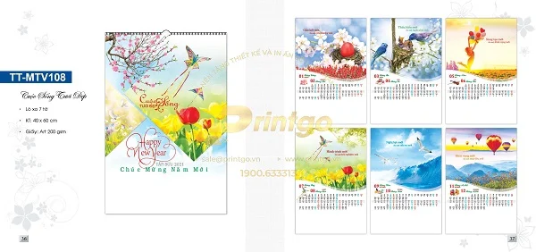Khám phá kho mẫu lịch tết Cuộc sống tươi đẹp ý nghĩa nhất 