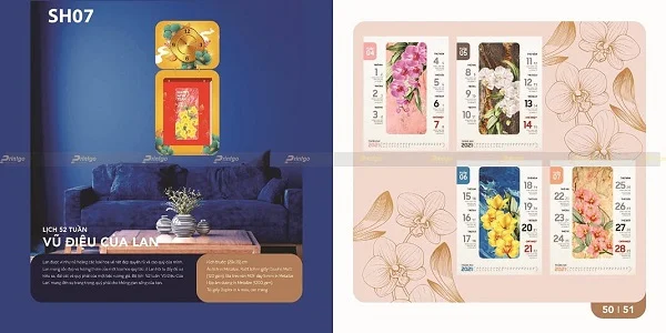 Khám phá kho mẫu lịch tết chủ đề Sắc hoa đẹp nhất dịp tết 2021