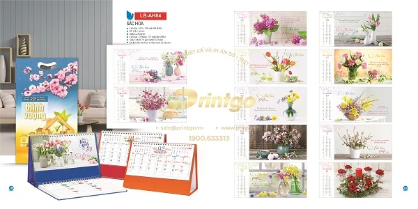 Khám phá kho mẫu lịch tết chủ đề Sắc hoa đẹp nhất dịp tết 2021