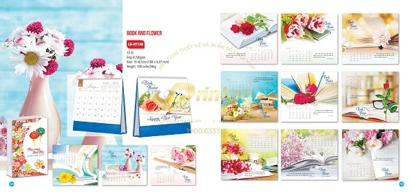 Khám phá kho mẫu lịch tết chủ đề Sắc hoa đẹp nhất dịp tết 2021