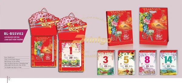 Kho mẫu lịch tết Bức tranh quê thân thương và ý nghĩa