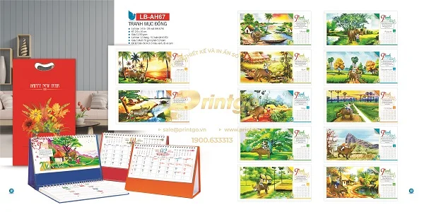 Kho mẫu lịch tết Bức tranh quê thân thương và ý nghĩa