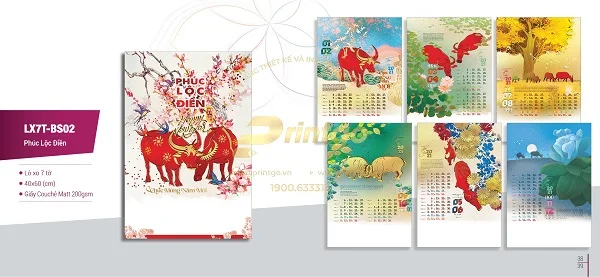 Top 20+ mẫu lịch tết Tân Sửu phát tài độc đáo và ấn tượng