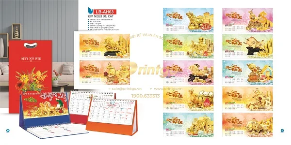 Top 20+ mẫu lịch tết Tân Sửu phát tài độc đáo và ấn tượng