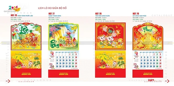 Top 20+ mẫu lịch tết Tân Sửu phát tài độc đáo và ấn tượng