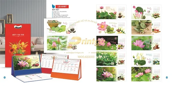 Những mẫu lịch tết Sen Việt ấn tượng nhất cho dịp tết Tân Sửu 2021