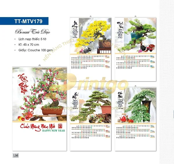 Những mẫu lịch tết chủ đề Trà đạo đẹp nhất hiện nay