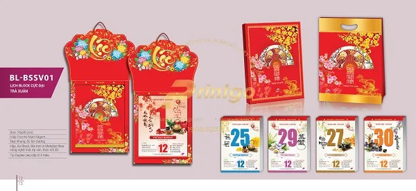Những mẫu lịch tết chủ đề Trà đạo đẹp nhất hiện nay