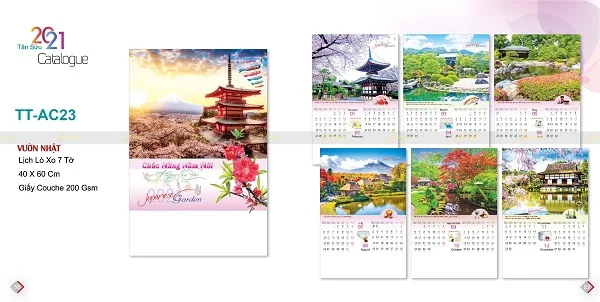  Những mẫu lịch tết Vẻ đẹp Nhật Bản ấn tượng nhất hiện nay