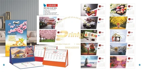  Những mẫu lịch tết Vẻ đẹp Nhật Bản ấn tượng nhất hiện nay