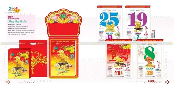Tổng hợp các mẫu lịch tết Tài lộc được ưa chuộng nhất hiện nay