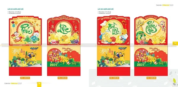Tổng hợp các mẫu lịch tết Tài lộc được ưa chuộng nhất hiện nay