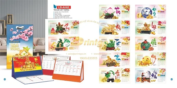 Tổng hợp các mẫu lịch tết Tài lộc được ưa chuộng nhất hiện nay
