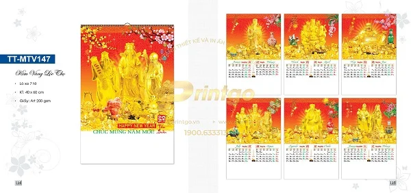 Tổng hợp các mẫu lịch tết Tài lộc được ưa chuộng nhất hiện nay