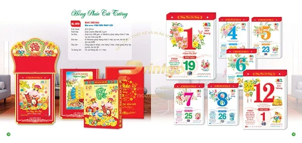 Tổng hợp các mẫu lịch tết Tài lộc được ưa chuộng nhất hiện nay