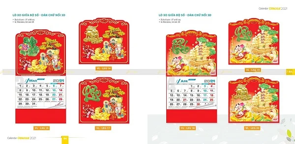 Tổng hợp những mẫu lịch tết Thuận buồm xuôi gió 