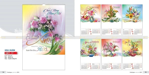 Top 10+ mẫu lịch tết chủ đề Lộc xuân chào đón năm mới 2021