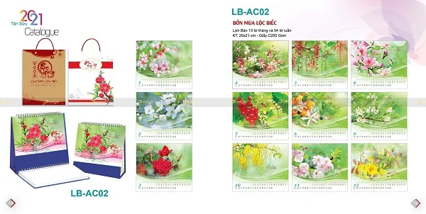 Top 10+ mẫu lịch tết chủ đề Lộc xuân chào đón năm mới 2021