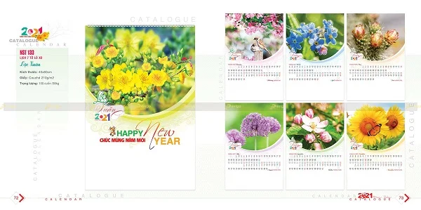 Top 10+ mẫu lịch tết chủ đề Lộc xuân chào đón năm mới 2021