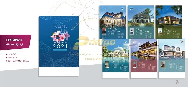 Top 20+ mẫu lịch tết Biệt thự xe hot nhất dịp tết Tân Sửu