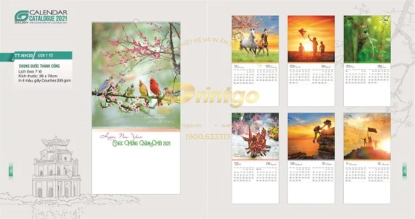 Trọn bộ mẫu lịch tết chủ đề Thành công 