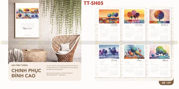 Trọn bộ mẫu lịch tết chủ đề Thành công 