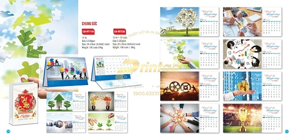 Trọn bộ mẫu lịch tết chủ đề Thành công 