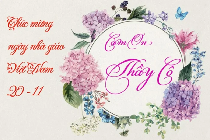 Những đóa hoa cẩm tú cầu tô sắc cho bức hình trở nên sinh động cho hình ảnh 20/11 ý nghĩa