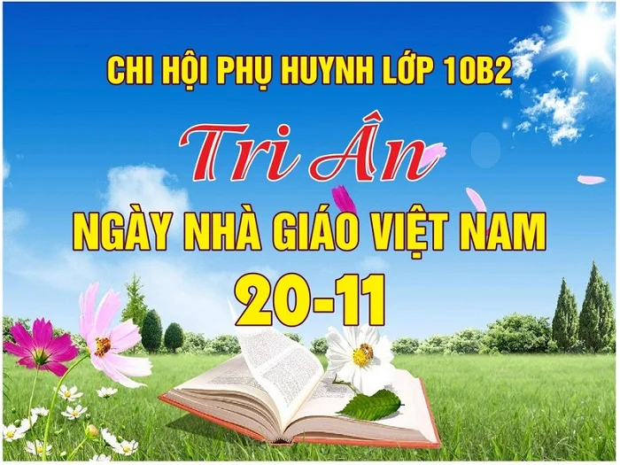 Hình ảnh đưa vào backdrop cũng phải phù hợp với không khí ngày lễ 20/11