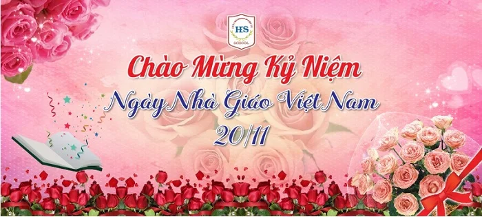Backdrop 20/11 cần có một điểm nhấn thật bắt mắt để tăng tính thẩm mỹ
