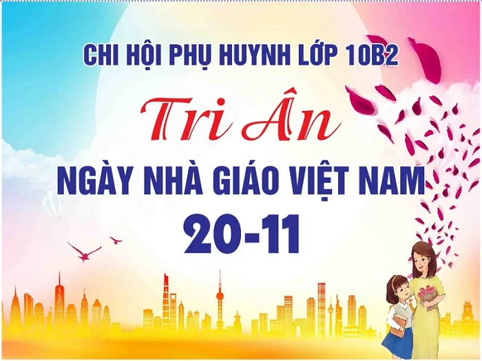 Dù là backroup hay backgroud thì đều phải làm nổi bật được không khí ngày Nhà giáo Việt Nam