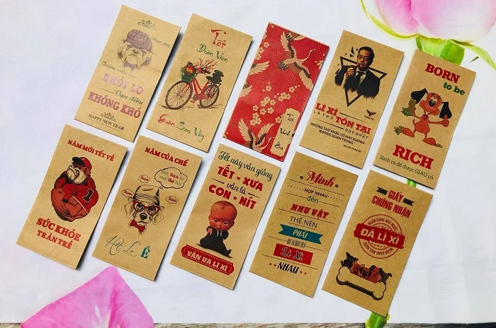 Lạ mắt với bao lì xì giấy kraft được giới trẻ ưa chuộng nhất hiện nay