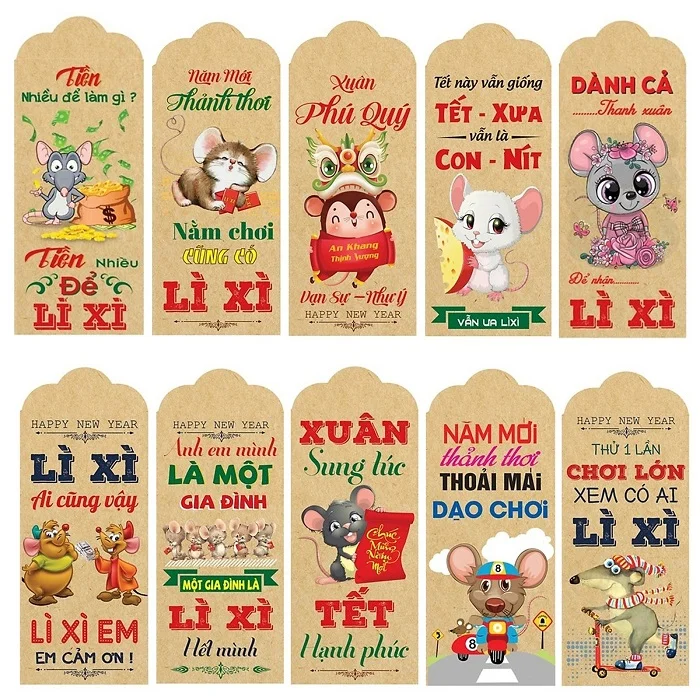 Lạ mắt với bao lì xì giấy kraft được giới trẻ ưa chuộng nhất hiện nay