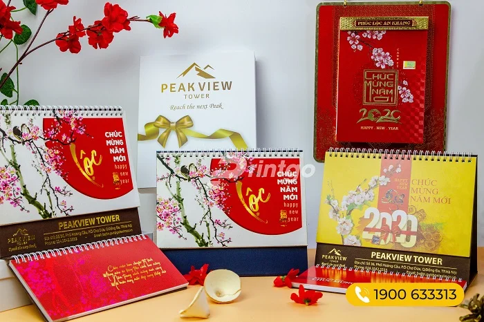 Pintgo x Peakview Tower: In ấn lịch để bàn cao cấp và sang trọng