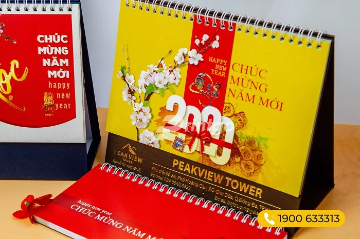 Pintgo x Peakview Tower: In ấn lịch để bàn cao cấp và sang trọng