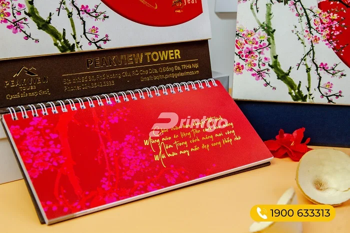 Pintgo x Peakview Tower: In ấn lịch để bàn cao cấp và sang trọng