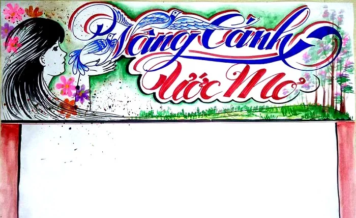 Làm báo tường 20/11 cùng đề tài "Nâng cánh ước mơ"