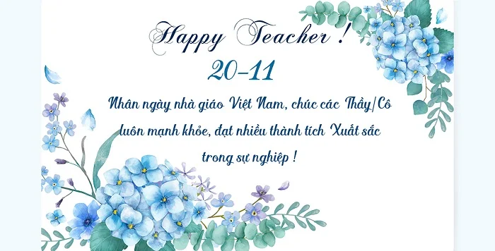 Những lời chúc của học trò thể hiện ý nghĩa ngày 20/11 ngắn gọn, tri ân tới toàn thể thầy cô giáo thân yêu
