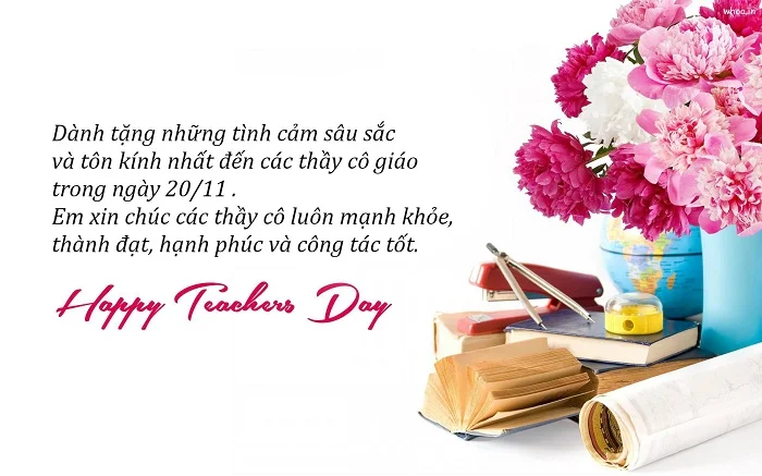 Những lời chúc mừng dù là bài văn hay câu ca dao thì đều hướng tới ý nghĩa ngày 20/11 ngắn gọn, chúc mừng tới thầy cô