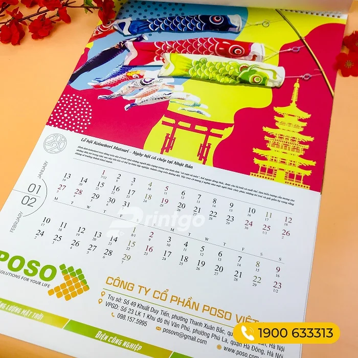 Printgo x Poso Việt Nam: Bộ lịch Tết thiết kế ấn tượng của doanh nghiệp năng lượng xanh